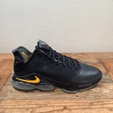 Nike LeBron 19 Low Shoes "Witness" Black University Gold DH1270-002 Men's 12