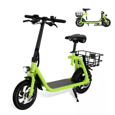 450W 36V Adult Folding Electric Scooter with Seat Off-Road Ebike Moped Commuter