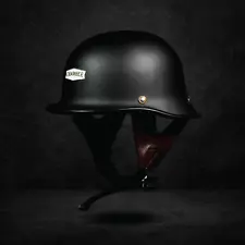 SALE! VINTAGE CUSTOM HELMET ORTYS BLACK MATTE FOR CAFERACER CHOPPER MOTORCYCLE