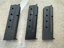 LOT of THREE Springfield Armory factory 1911 / 9mm 8 round capacity magazines