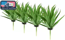 4Pcs Artificial Succulents Unpotted Yucca Fake Agave Plants 6.7In PVC Real