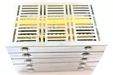 DETACHABLE 5 DENTAL SURGICAL AUTOCLAVE STERILIZATION CASSETTES FOR 20 INSTRUMENT