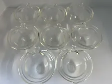 Set of 8 VTG GlasBake Clear Glass Apple Shaped Apple Custard Ramekin Baking Dish