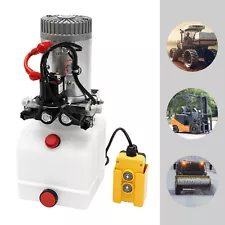 3Quart DC Double Acting Electric Hydraulic Pump Hydraulic Power Unit Pack 12V 4L