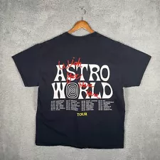 Astro World T Shirt Men Large L Black Travis Scott Wish You Were Here Tour 2019