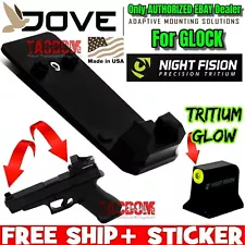 DOVE Mounting Solutions TRITIUM NIGHT SIGHT for GL0CK RMSc Slide Sight Adapter