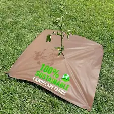 Sandbaggy 100% Biodegradable Tree Mats (3 ft x 3 ft) - Garden Paper For Weeds