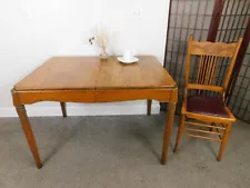 Vintage Kitchen DINING TABLE solid wood farm primitive harvest antique rustic VG