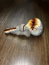 hand blown glass smoking pipe