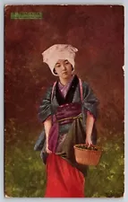 Tsumi - Kusa Fresh Lettuce For Sale Japan Artist-Signed 1907 Postcard