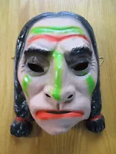 Vintage 1960's Native American Indian Halloween Mask