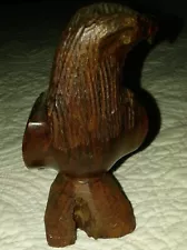 A Carved Wooden Eagle Carved in a Very Majestic Pose!