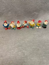 VINTAGE 1 1/4 INCH SEVEN DWARFS FIGURES FROM "SNOW WHITE" HOLLAND