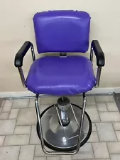 Vintage Purple Chair Tattoo Massage Facial Barber Beauty Spa Salon Hydraulic