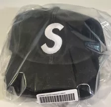 SUPREME PIGMENT S LOGO 6-PANEL BLACK OS (AUTHENTIC) BRAND NEW FW24 WEEK 1