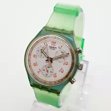 1991 Swiss Swatch Chronograh Watch, Rare Swiss Swatch Chrono Watch for Sale 90s