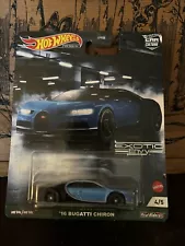 HOT WHEELSð#4/5 BLUE 2016 BUGATTI CHIRON EXOTIC ENVY CAR CULTURE REAL RIDERSð