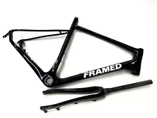 Framed Mallorca Carbon Disc Brake 54cm 700c Black Road Bike Frame / Fork New