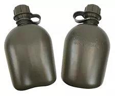 2 Pack 1 Quart Canteen Standard Issue Olive Drab Green - New - *mocinc.1982*