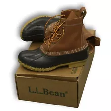 NIB L.L. Bean Brown Leather Waterproof Hunting Rain Duck Snow Womens Boots 7M