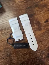 Panerai Watch 22/20mm XS White OEM Rubber Dive Strap for Tang Buckle MXE0CBW0