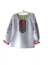 Ukrainian Traditional Vyshyvanka Girl 4-5-6 y.o.Blouse Shirt Embroidered