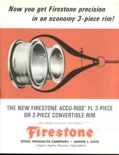 Firestone Accu-Ride FL Convertible Truck Wheel Rim sales folder 1960s