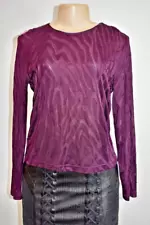 TOM FORD Dark Purple Silk Blouse Size Small On Sale jf