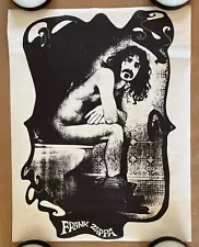 Original Vintage 1970 70s Frank Zappa Crappa Poster Toilet Bathroom Rock Music