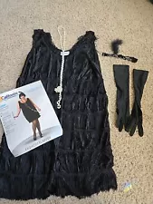 California Costumes Halloween Plus Roaring 1920s Flapper Dress Fringe Gatsby 3x