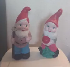 vintage ceramic garden gnomes