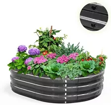 KING BIRD Screwless Raised Garden Bed Galvanized Planter Box Outdoor Gardening