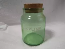 Nissan Novelty Prince Skyline Glass Pot Green 125mm×85mm Logo Not For Sale