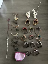 Lot of 28 Schleich Horse accessories (saddles, bridles, halters & lead ropes)