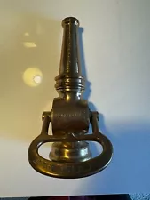 Antique Brass Fire Hose Nozzle 9.5" tall