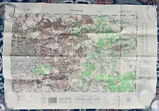 1943 1st Edition Paris (East) 21.25x31 WWII Road Map Sheet 1 of 6 War Office