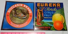 Lot of 42 Different Vintage Fruit Crate and Can Advertising Labels