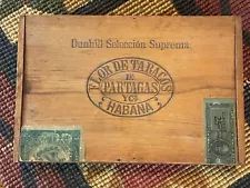 Vintage c1940s Dunhill Selección Suprema #262 Cigar Box Wood Dovetail