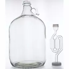 Glass Fermenting Jug Carboy Fermenter Home Wine Beer Making Gallon Bottle Clear