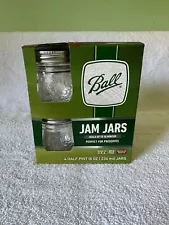 Ball Mason Canning Jam Jars (Half-Pint) 4-pack Brand New