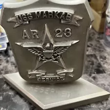 Us Navy Uss Markab AR-23 Desk Plaque WW2 Very Nice