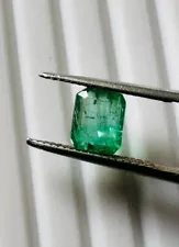 1.50cts Natural Beautiful Zambian Green Emerald Loose Gemstone For Sale