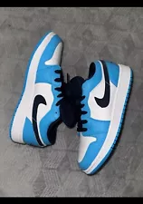 Size 4.5 - Jordan 1 Low UNC 2021 Black/University Blue/White