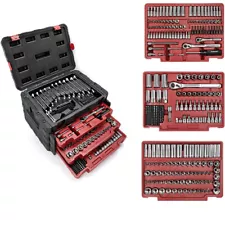 WORKPRO 450PC Mechanics Tool Set Automotive Tool Kit 3Drawer Heavy Duty Case Box