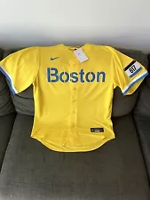 $140 Nike BOSTON RED SOX City Connect Full Button Baseball Jersey Men’s Sz: M