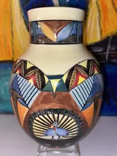 Hand Painted Ming Long Porcelain Vase Hand Signed Limited Ed 5/22 9”H