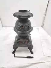 Antique Spark Pot Belly Stove Grey Iron Casting Co 14"