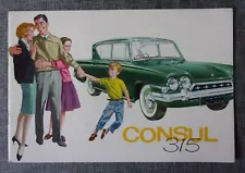 FORD CONSUL 315 orig 1961 Rare Sales Brochure for South Africa in English