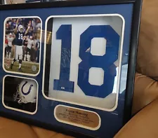 peyton manning memorabilia, signed Authentication card ready for hanging 1 of18