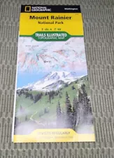 Mount Rainier National Park Map National Geographic Trails Mountain Washington